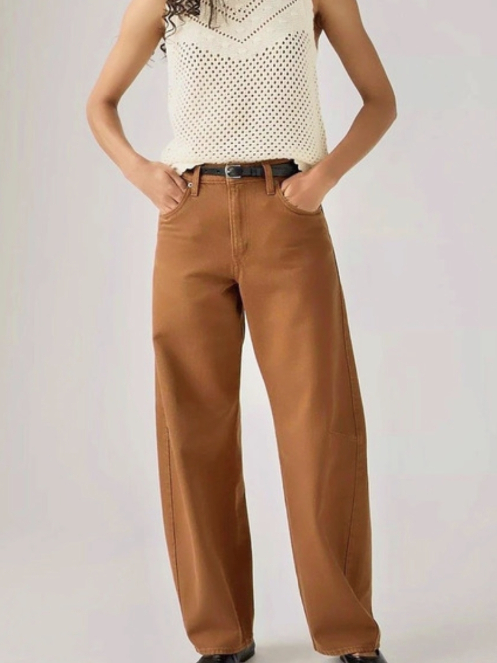 Levi's Baggy Dad Barrel Jeans Brown Waist 28 x 32